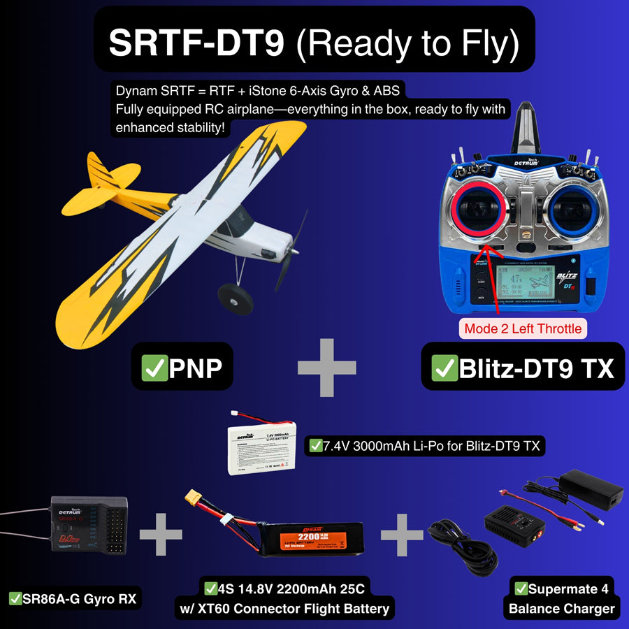 Dynam 1.5m Primo RC Starter Trainer Yellow STOL Bigfoot 4S w/ Flaps
