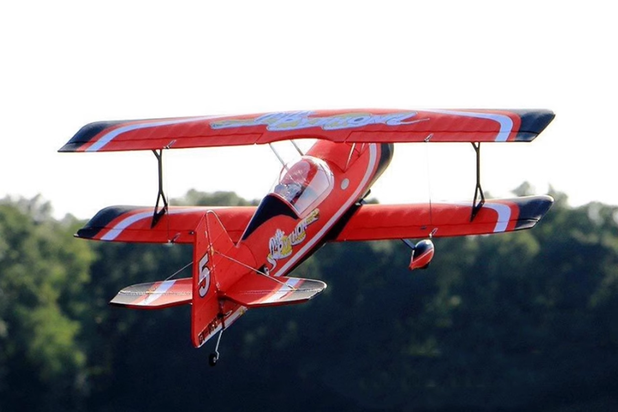 Dynam 1.2m Pitts Python Model 12 Red 4S RC 3D Aerobatic/Sport Biplane