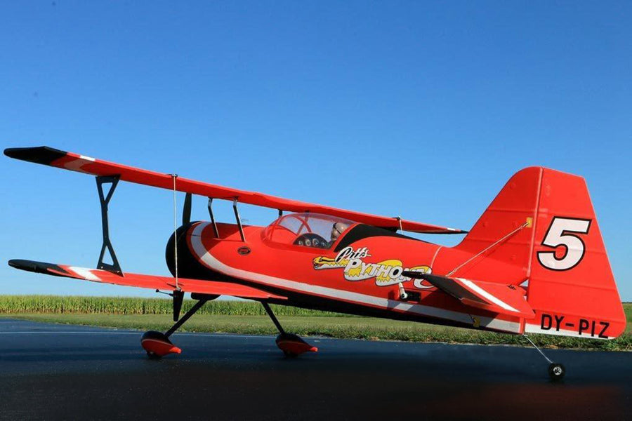 Dynam 1.2m Pitts Python Model 12 Red 4S RC 3D Aerobatic/Sport Biplane
