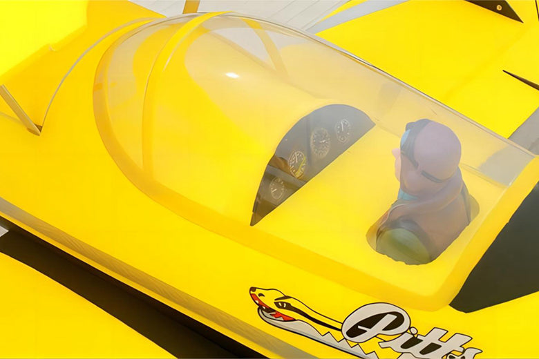 Dynam Pitts Python Model 12 Yellow 4S RC 3D Foam Aerobatic Sport Biplane