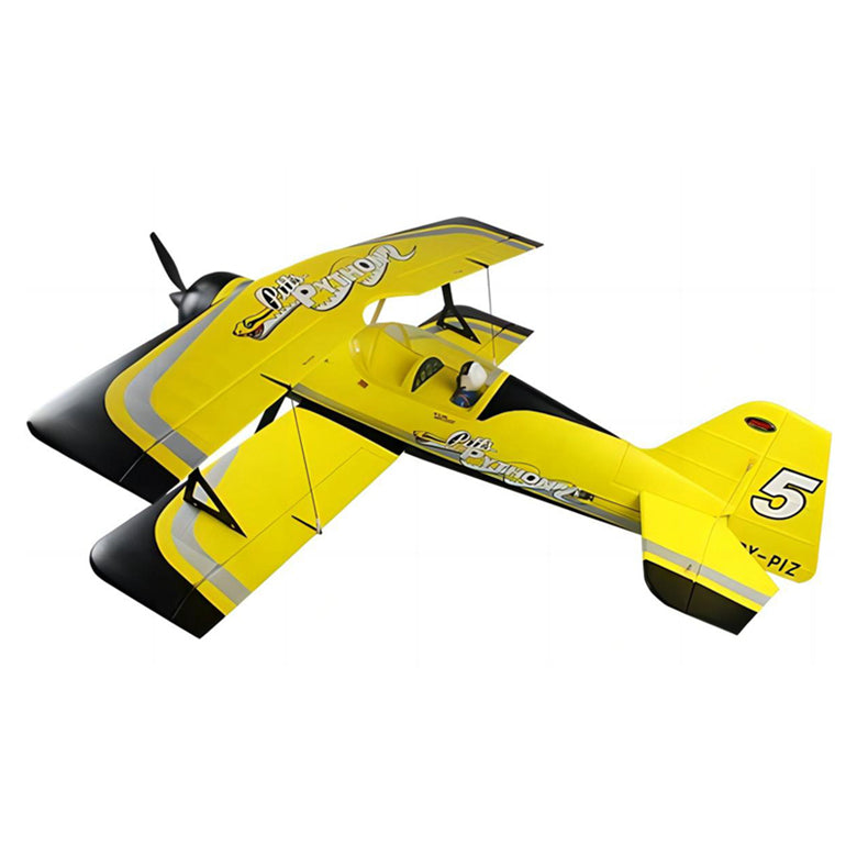 Dynam Pitts Python Model 12 Yellow 4S RC 3D Foam Aerobatic Sport Biplane