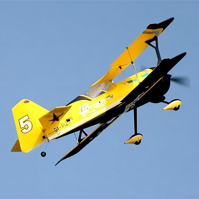 Dynam Pitts Python Model 12 Yellow 4S RC 3D Foam Aerobatic Sport Biplane