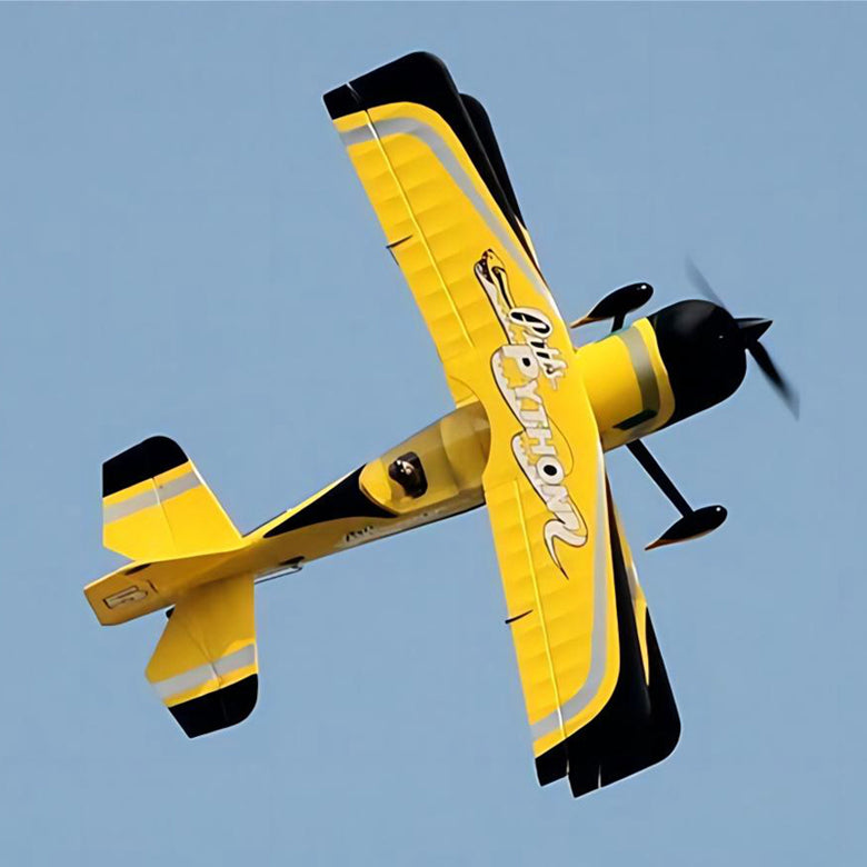 Dynam Pitts Python Model 12 Yellow 4S RC 3D Foam Aerobatic Sport Biplane