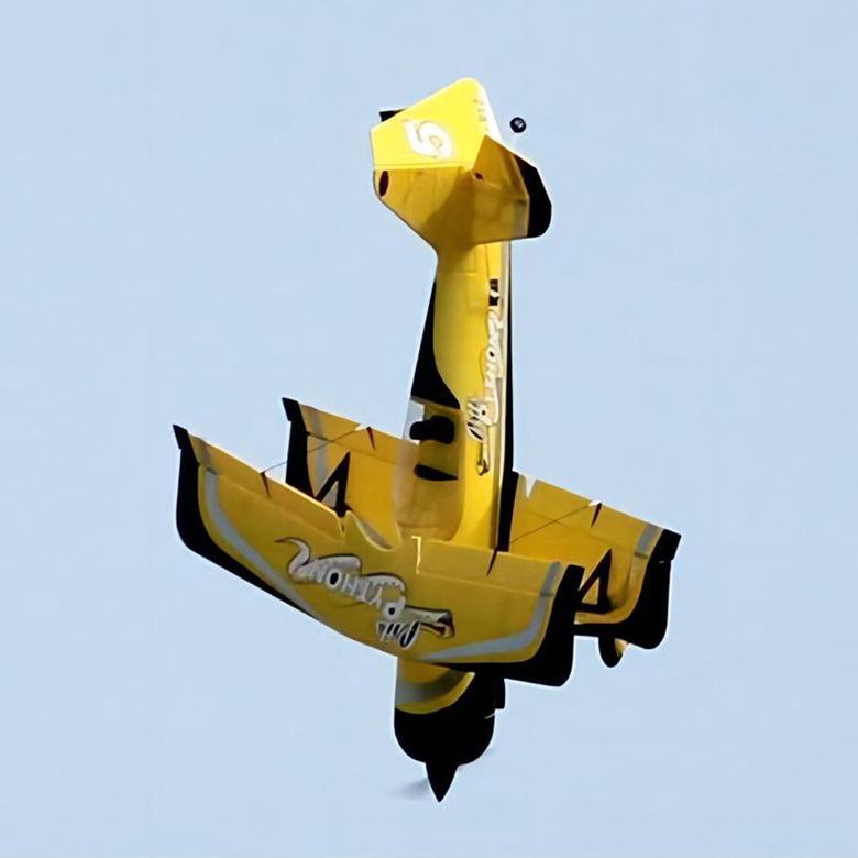 Dynam Pitts Python Model 12 Yellow 4S RC 3D Foam Aerobatic Sport Biplane