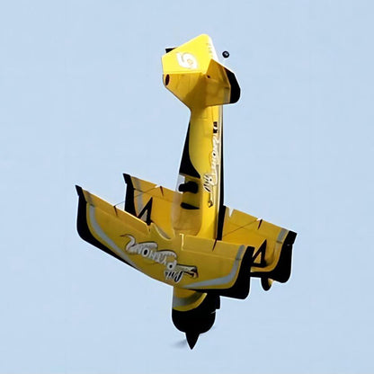 Dynam Pitts Python Model 12 Yellow 4S RC 3D Foam Aerobatic Sport Biplane