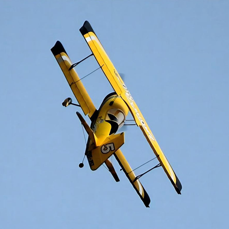 Dynam Pitts Python Model 12 Yellow 4S RC 3D Foam Aerobatic Sport Biplane