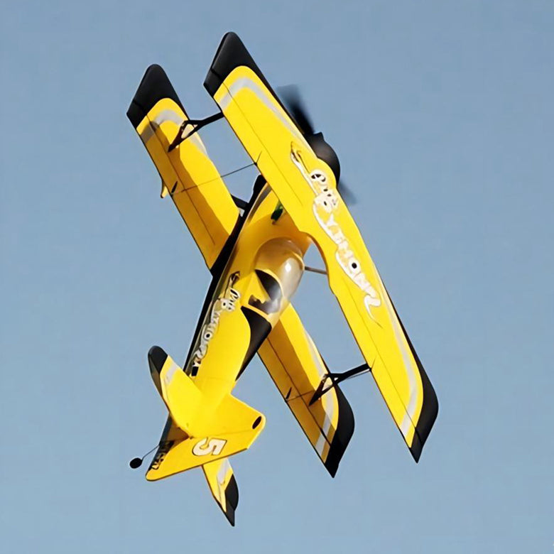 Dynam Pitts Python Model 12 Yellow 4S RC 3D Foam Aerobatic Sport Biplane
