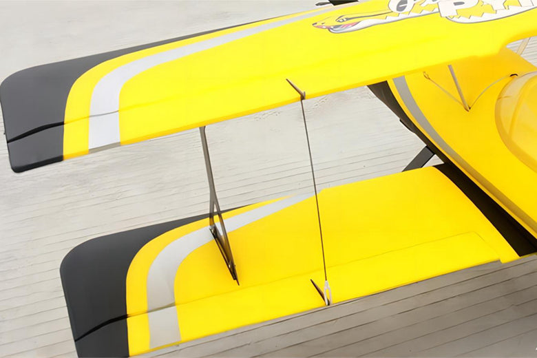 Dynam Pitts Python Model 12 Yellow 4S RC 3D Foam Aerobatic Sport Biplane
