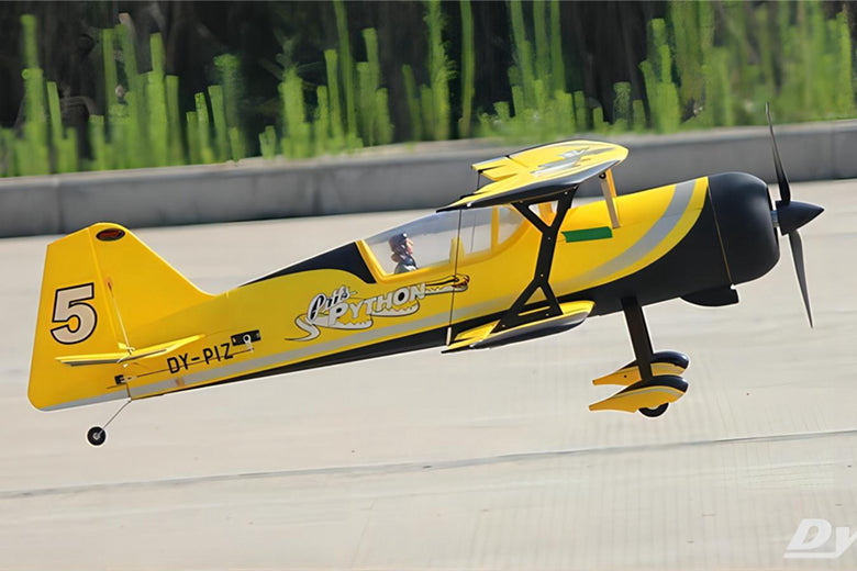 Dynam Pitts Python Model 12 Yellow 4S RC 3D Foam Aerobatic Sport Biplane