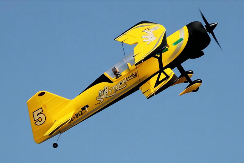 Dynam Pitts Python Model 12 Yellow 4S RC 3D Foam Aerobatic Sport Biplane