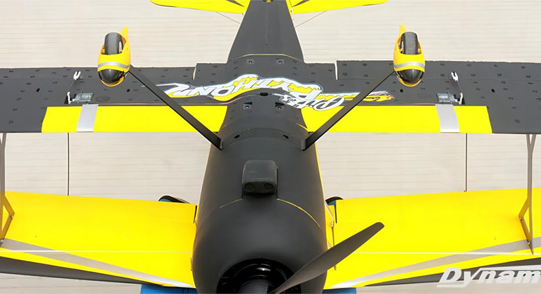 Dynam Pitts Python Model 12 Yellow 4S RC 3D Foam Aerobatic Sport Biplane
