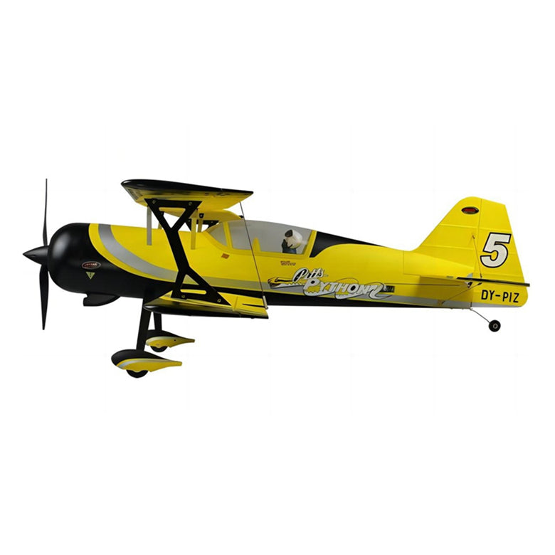 Dynam Pitts Python Model 12 Yellow 4S RC 3D Foam Aerobatic Sport Biplane