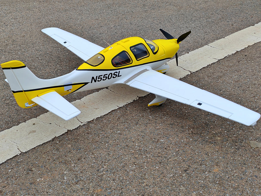 Dynam Cirrus SR22 V3 Trainer 3S/4S Yellow RC Scale Aircraft 1.4m Wingspan