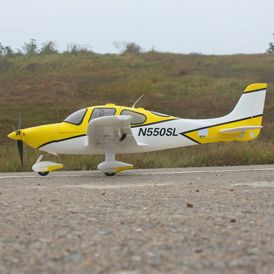 Dynam Cirrus SR22 V3 Trainer 3S/4S Yellow RC Scale Aircraft 1.4m Wingspan