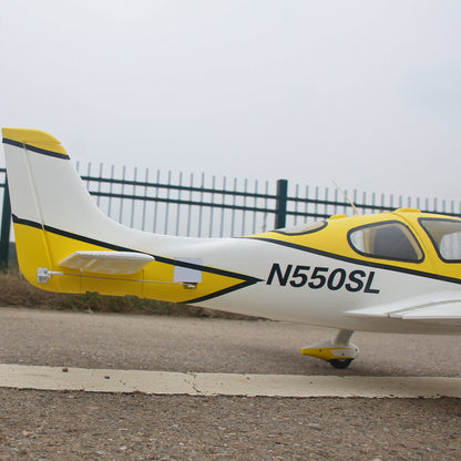Dynam Cirrus SR22 V3 Trainer 3S/4S Yellow RC Scale Aircraft 1.4m Wingspan