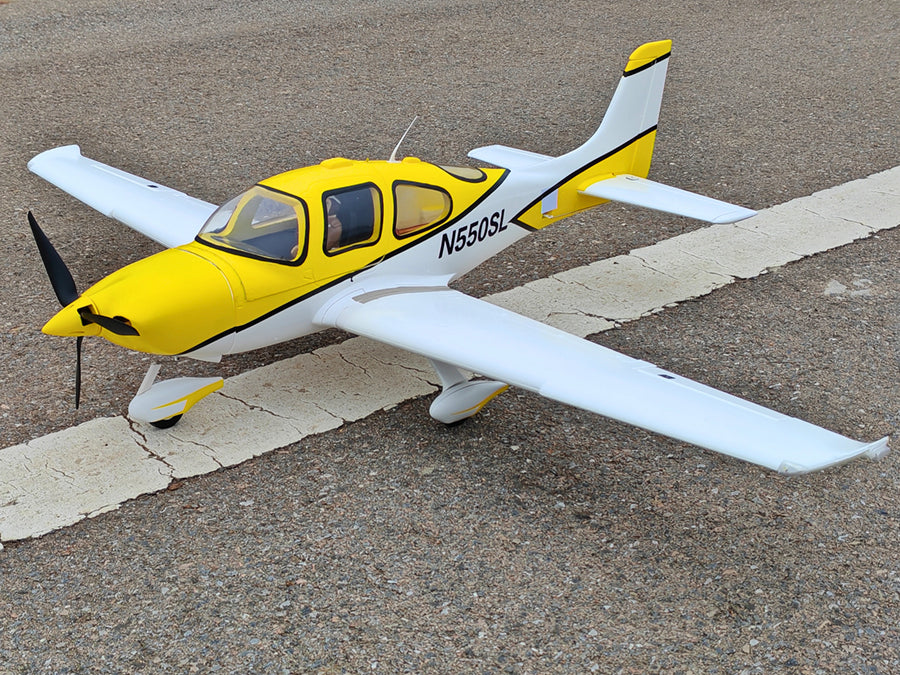 Dynam Cirrus SR22 V3 Trainer 3S/4S Yellow RC Scale Aircraft 1.4m Wingspan