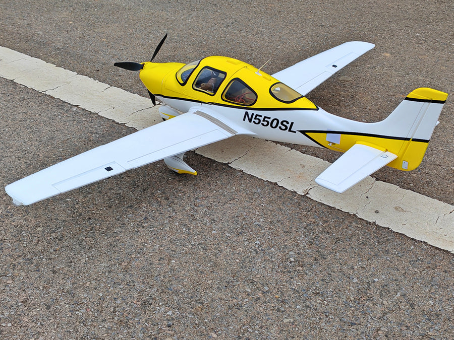 Dynam Cirrus SR22 V3 Trainer 3S/4S Yellow RC Scale Aircraft 1.4m Wingspan