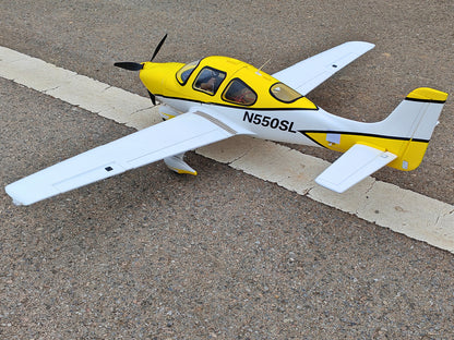 Dynam Cirrus SR22 V3 Trainer 3S/4S Yellow RC Scale Aircraft 1.4m Wingspan