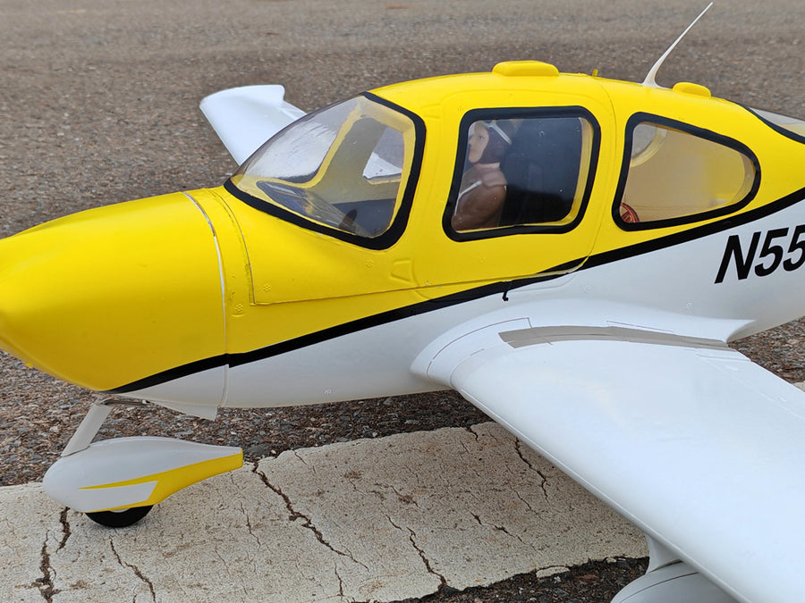 Dynam Cirrus SR22 V3 Trainer 3S/4S Yellow RC Scale Aircraft 1.4m Wingspan