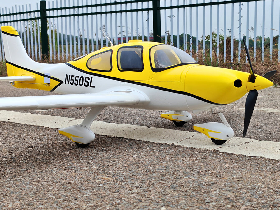 Dynam Cirrus SR22 V3 Trainer 3S/4S Yellow RC Scale Aircraft 1.4m Wingspan