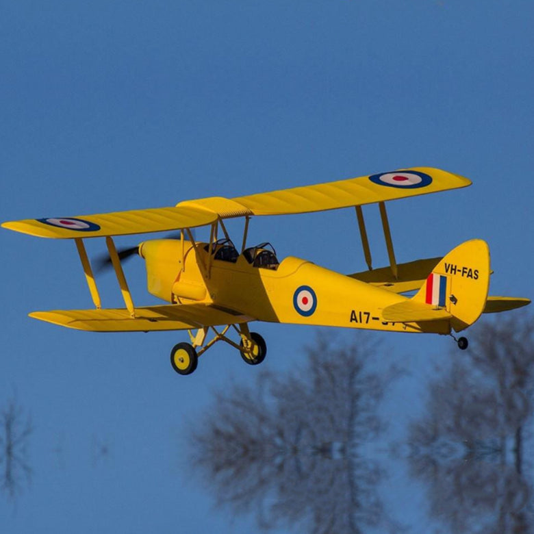 Dynam Tiger Moth DH. 82 V2 Yellow 4S RC Biplane 1.3m Wingspan