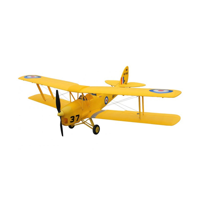 Dynam Tiger Moth DH. 82 V2 Yellow 4S RC Biplane 1.3m Wingspan