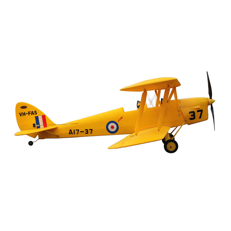 Dynam Tiger Moth DH. 82 V2 Yellow 4S RC Biplane 1.3m Wingspan