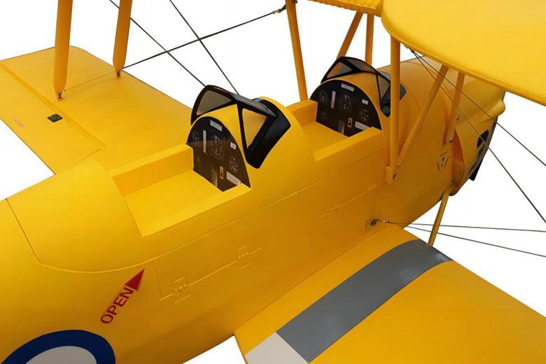 Dynam Tiger Moth DH. 82 V2 Yellow 4S RC Biplane 1.3m Wingspan