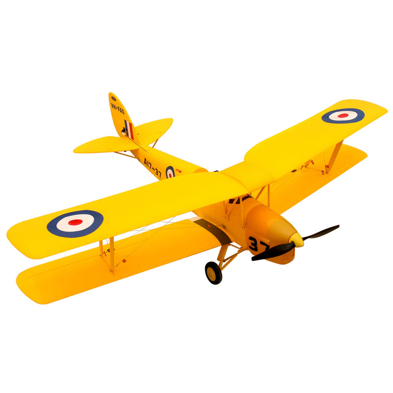 Dynam Tiger Moth DH. 82 V2 Yellow 4S RC Biplane 1.3m Wingspan