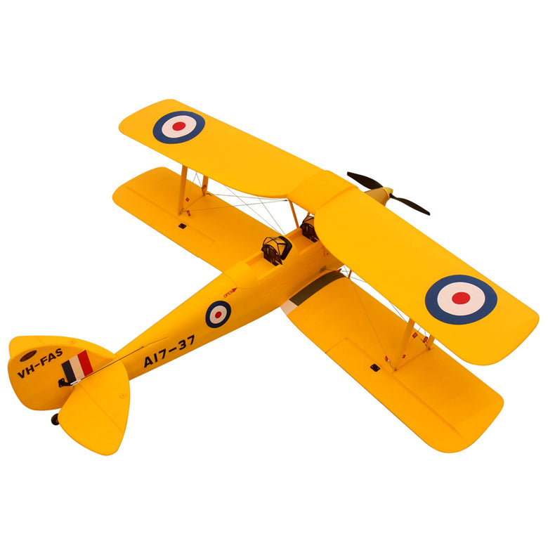 Dynam Tiger Moth DH. 82 V2 Yellow 4S RC Biplane 1.3m Wingspan