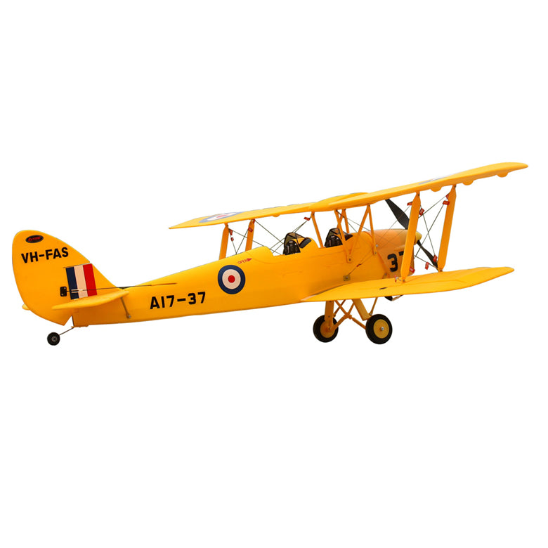 Dynam Tiger Moth DH. 82 V2 Yellow 4S RC Biplane 1.3m Wingspan