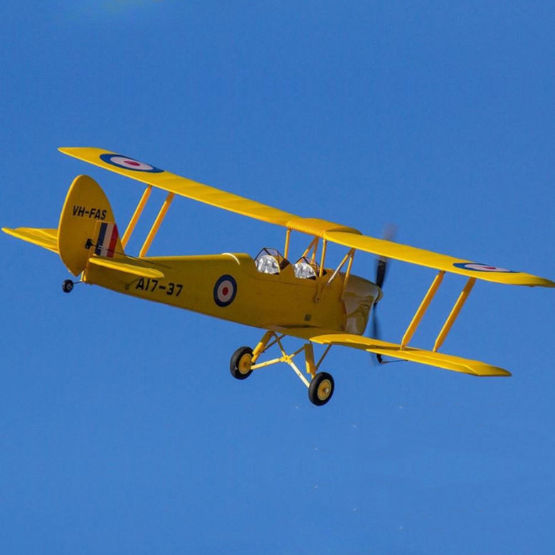 Dynam Tiger Moth DH. 82 V2 Yellow 4S RC Biplane 1.3m Wingspan