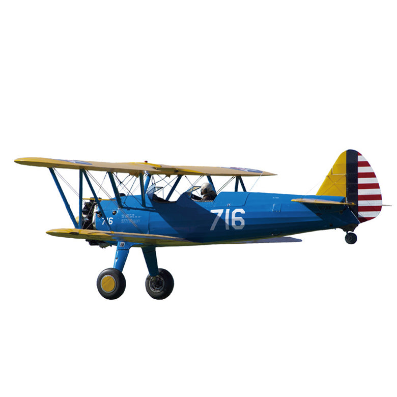 Dynam 1.3m Stearman PT-17 Blue 4S RC Biplane