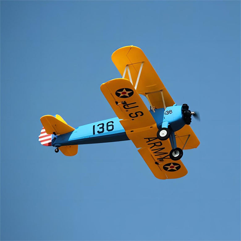 Dynam 1.3m Stearman PT-17 Blue 4S RC Biplane