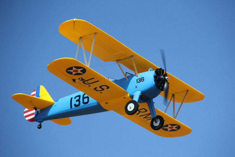 Dynam 1.3m Stearman PT-17 Blue 4S RC Biplane