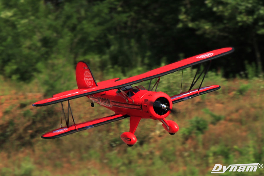 Dynam Red 1.3m Waco YMF-5D V2 4S RC Biplane Wingspan