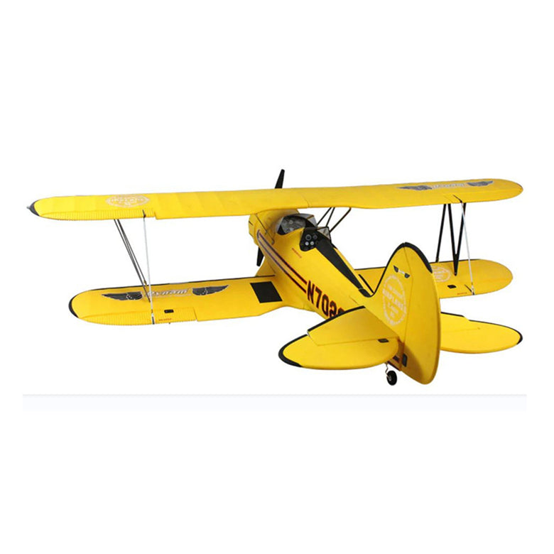 Dynam Yellow Waco YMF-5D V2  4S RC Biplane 1.3m Wingspan
