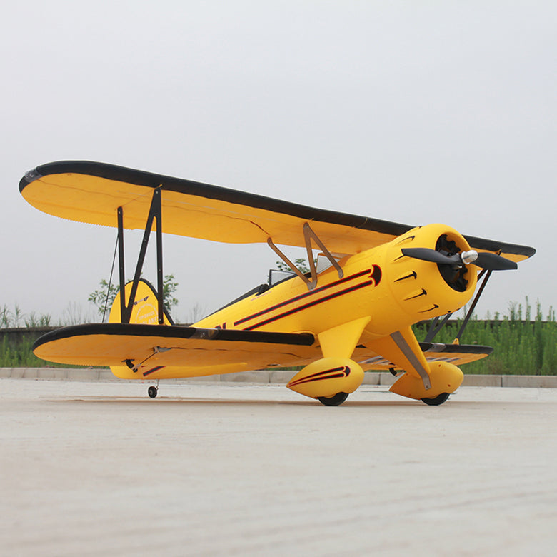 Dynam Yellow Waco YMF-5D V2  4S RC Biplane 1.3m Wingspan