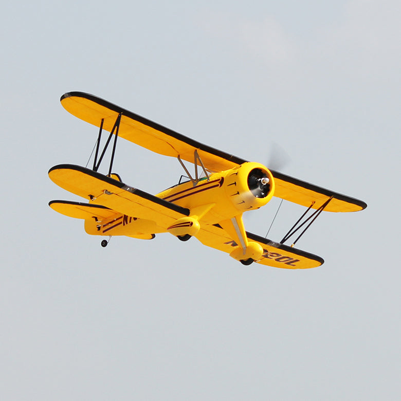 Dynam Yellow Waco YMF-5D V2  4S RC Biplane 1.3m Wingspan