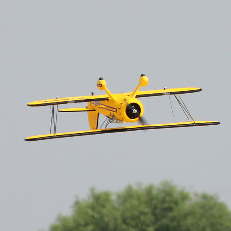 Dynam Yellow Waco YMF-5D V2  4S RC Biplane 1.3m Wingspan