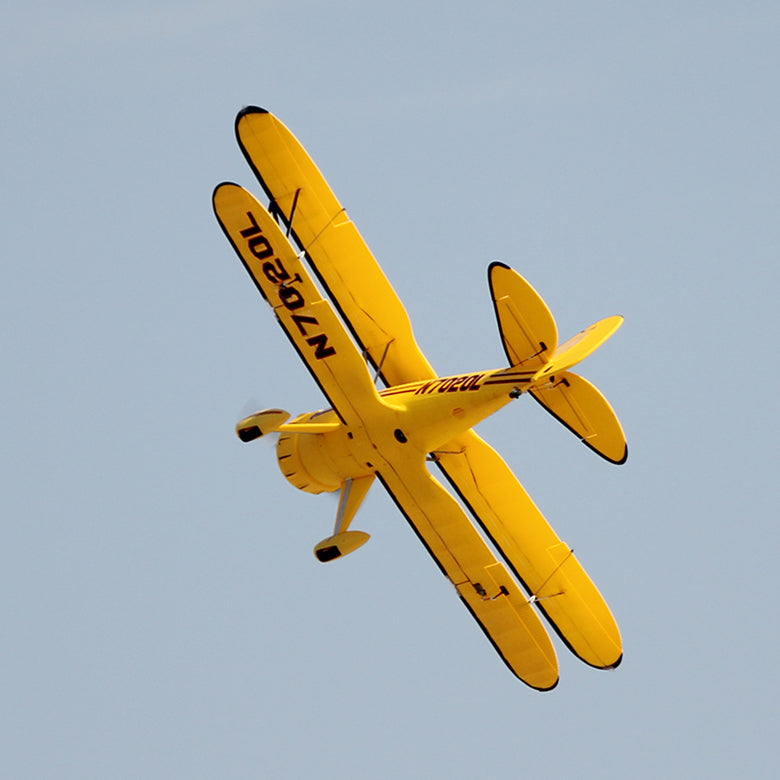 Dynam Yellow Waco YMF-5D V2  4S RC Biplane 1.3m Wingspan