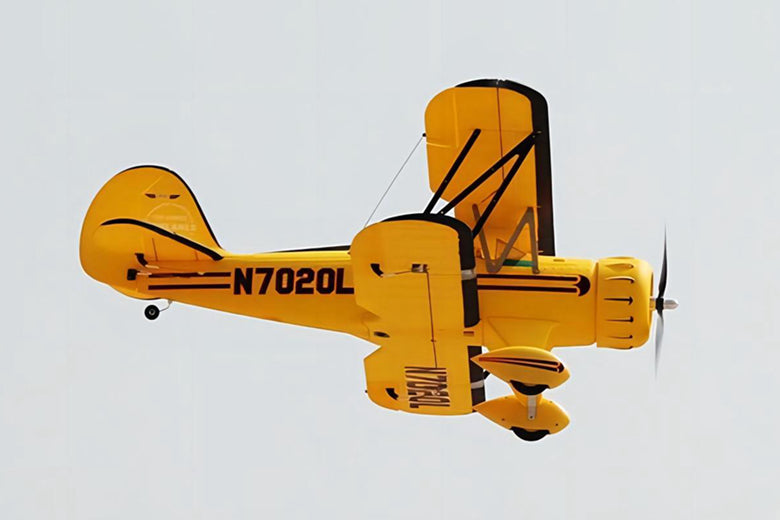Dynam Yellow Waco YMF-5D V2  4S RC Biplane 1.3m Wingspan