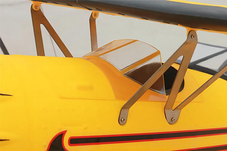 Dynam Yellow Waco YMF-5D V2  4S RC Biplane 1.3m Wingspan