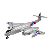 Dynam Gloster Meteor F8 V2 Silver 6S 12-Blade Twin Inrunner 70mm EDF RC Jet w/ Flaps