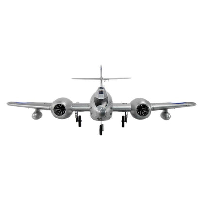 Dynam Gloster Meteor F8 V2 Silver 6S 12-Blade Twin Inrunner 70mm EDF RC Jet w/ Flaps
