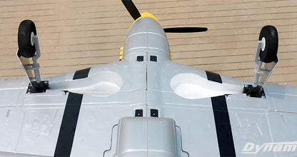 Dynam P-51 Mustang V2 Silver RC Warbird 1.2m Wingspan