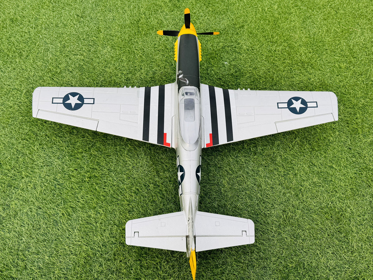 Dynam P-51 Mustang V2 Silver RC Warbird 1.2m Wingspan