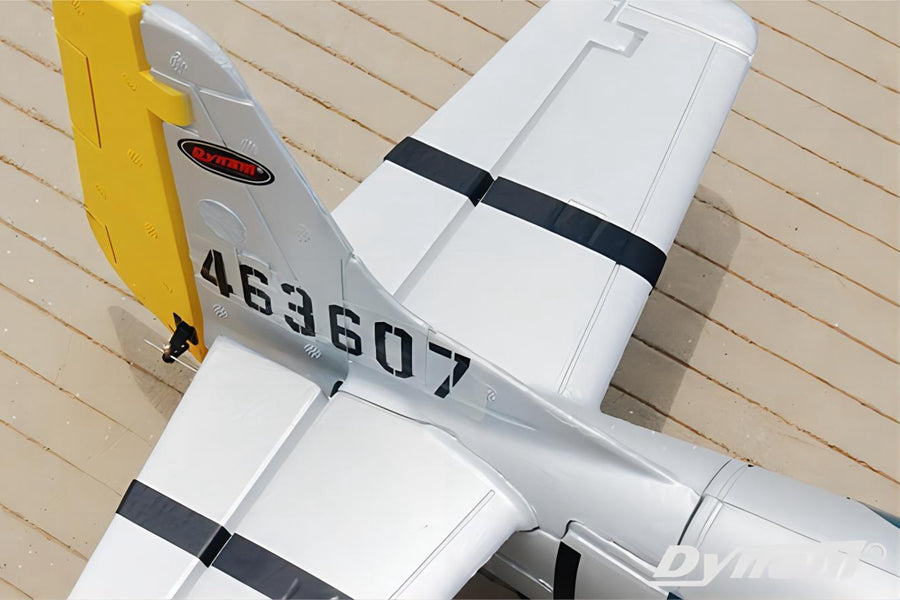 Dynam P-51 Mustang V2 Silver RC Warbird 1.2m Wingspan