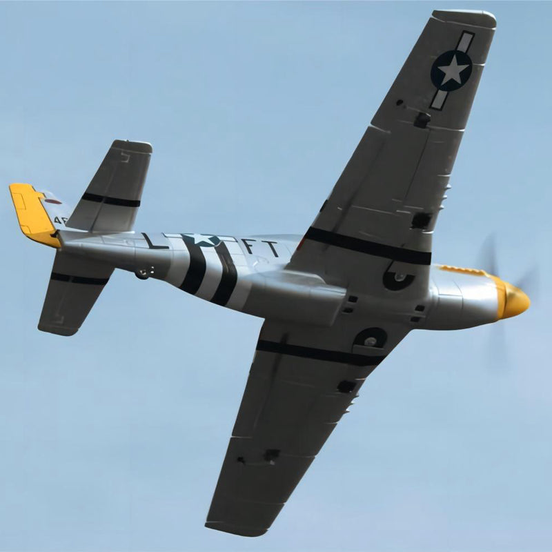 Dynam P-51 Mustang V2 Silver RC Warbird 1.2m Wingspan