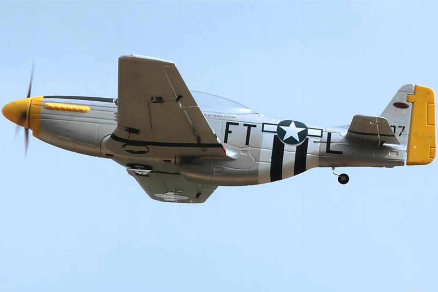 Dynam P-51 Mustang V2 Silver RC Warbird 1.2m Wingspan